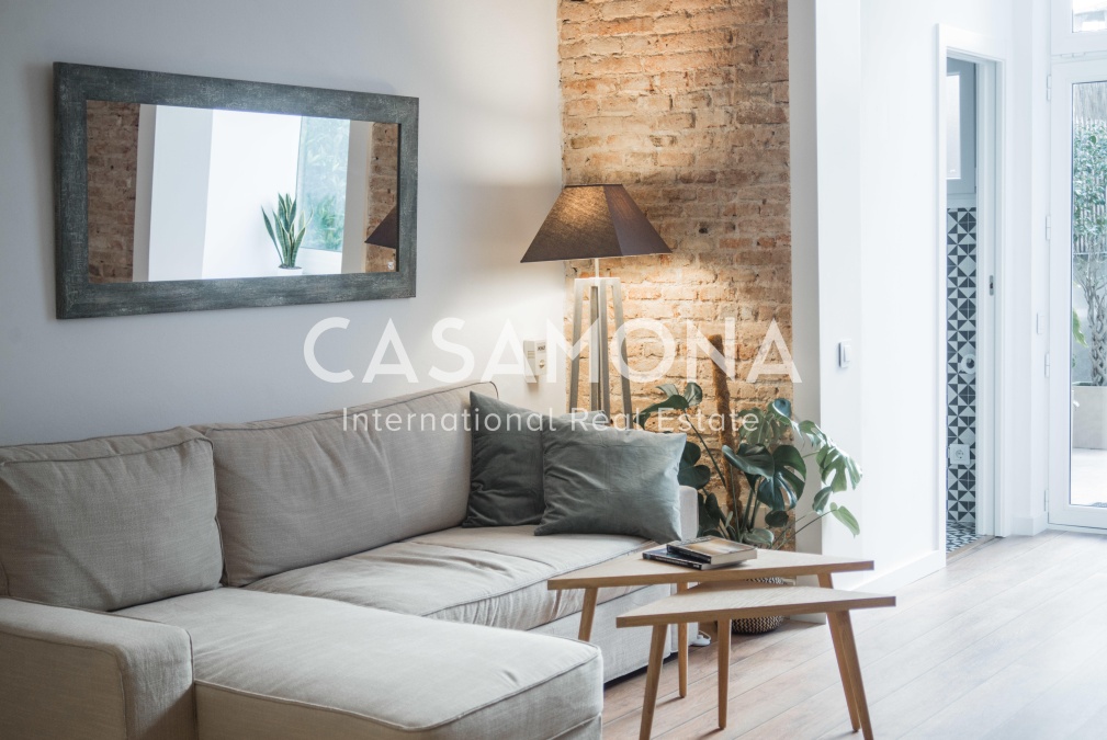 Appartement meublé de luxe de 2 chambres avec terrasse privée dans l’Eixample