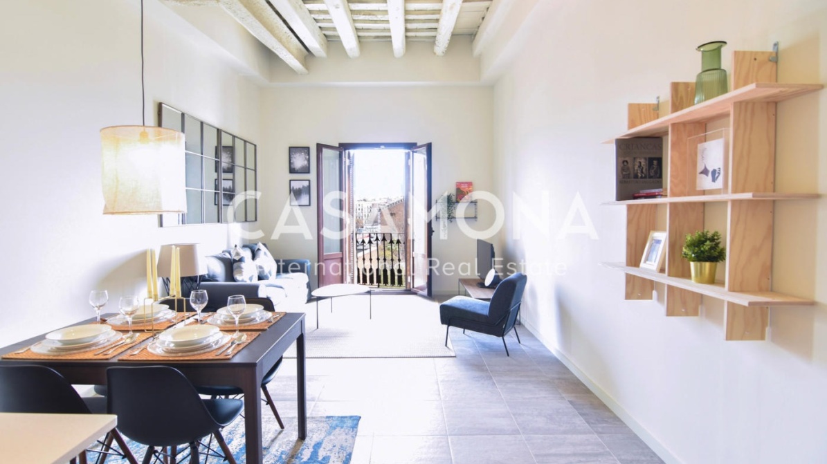 Helles Apartment mit 2 Schlafzimmern mit Blick auf Port Vell und Montjuic