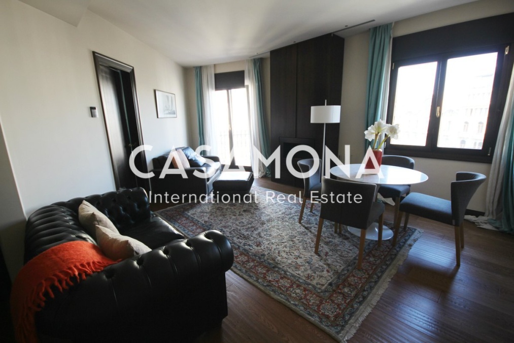 Elegante appartamento con 1 camera da letto con balcone con vista sulla Rambla