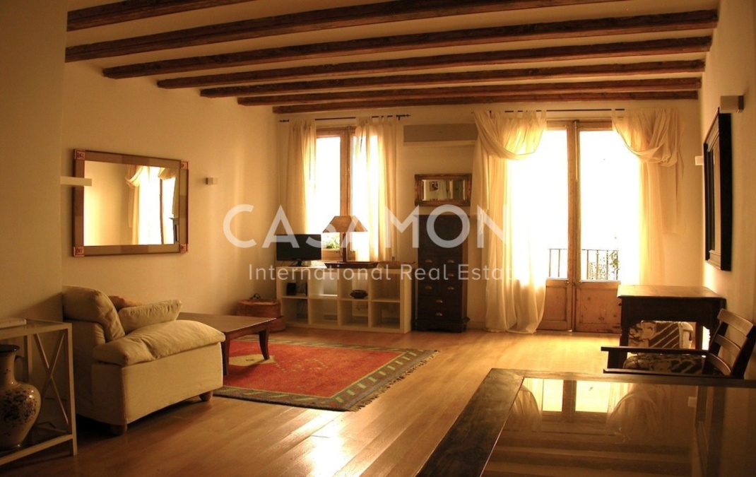 Ruim appartement met 2 slaapkamers en traditionele Catalaanse kenmerken in El Gòtic