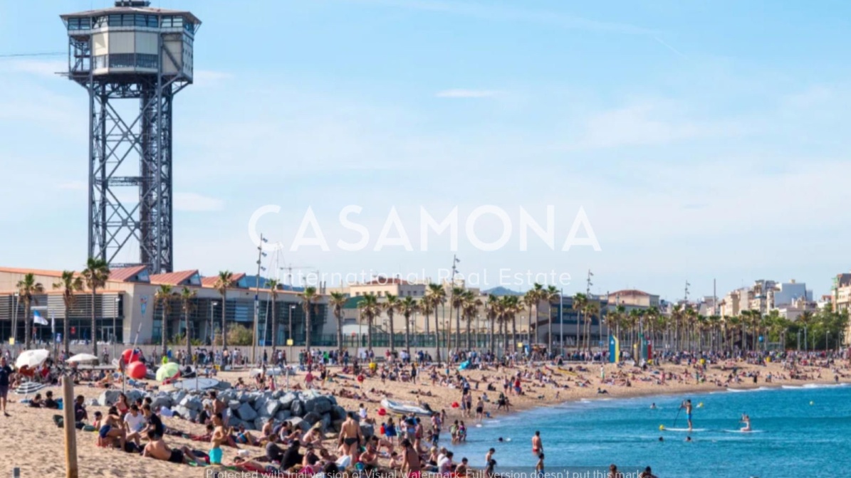 Leilighet med havutsikt og egen terrasse i Barceloneta