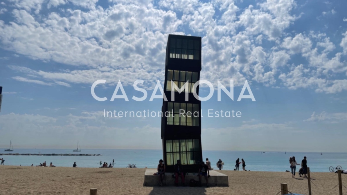 Leilighet med havutsikt og egen terrasse i Barceloneta