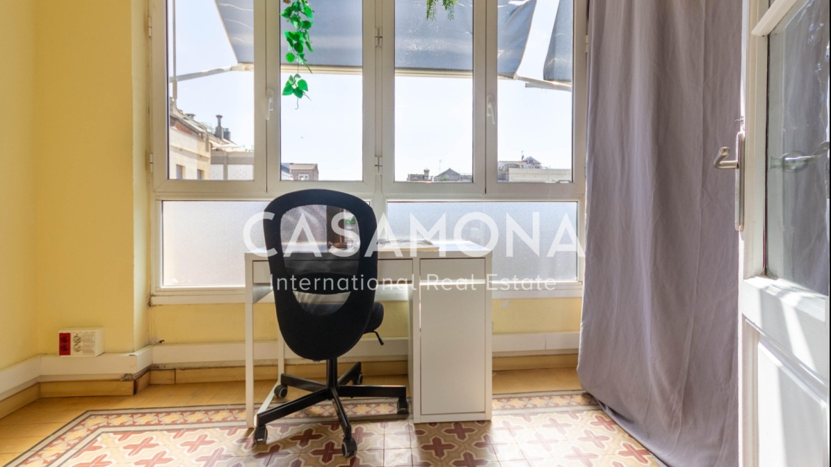 Chambre élégante en co-living avec un lit double dans l’Eixample