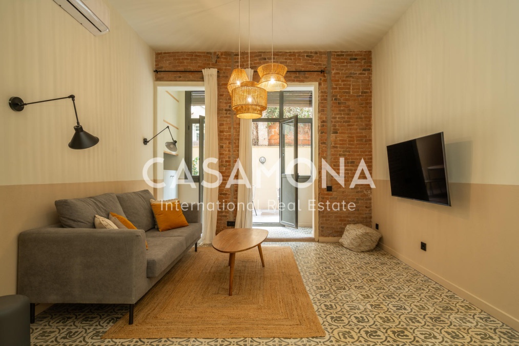 Appartement 1 chambre récemment rénové avec patio à Gracia