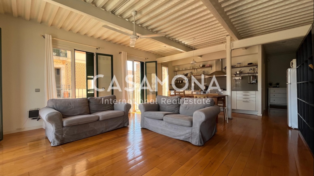 Luminoso apartamento con balcones franceses en la Barceloneta