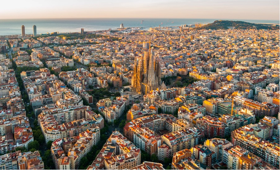 Barcelona city view