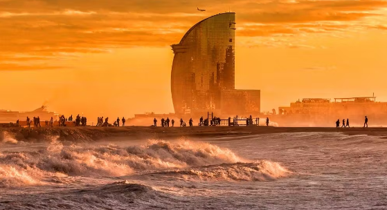 America's Cup in the Barceloneta Beach.